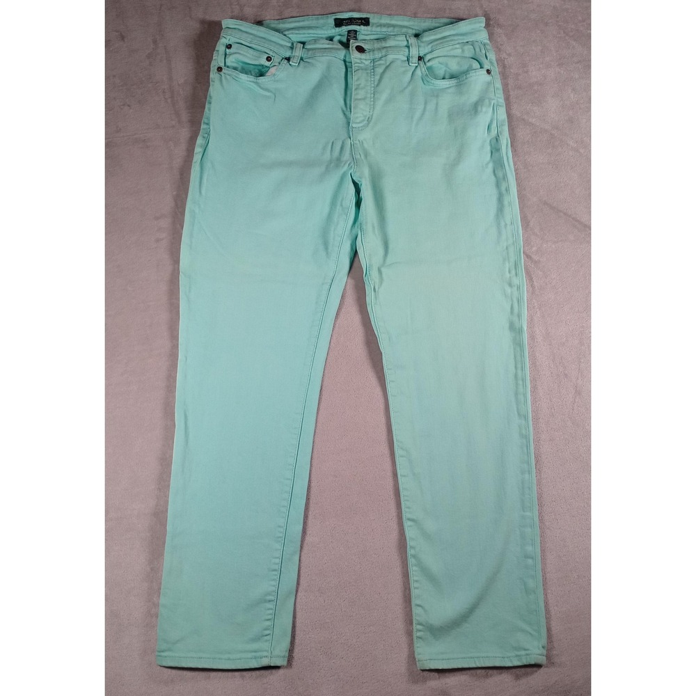 Lauren Ralph Lauren Pants Womens 16 Mint Green Straight Ankle Stretch 5307